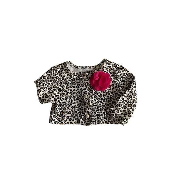 Made With Love by Place Leopard Shrug Size 3-6 Months - Picture 5 of 5